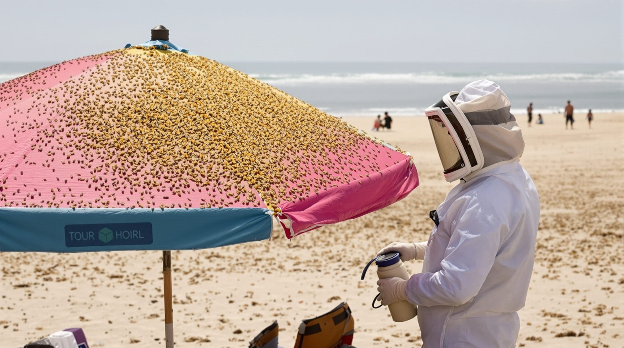 Abeilles Parasol Plage