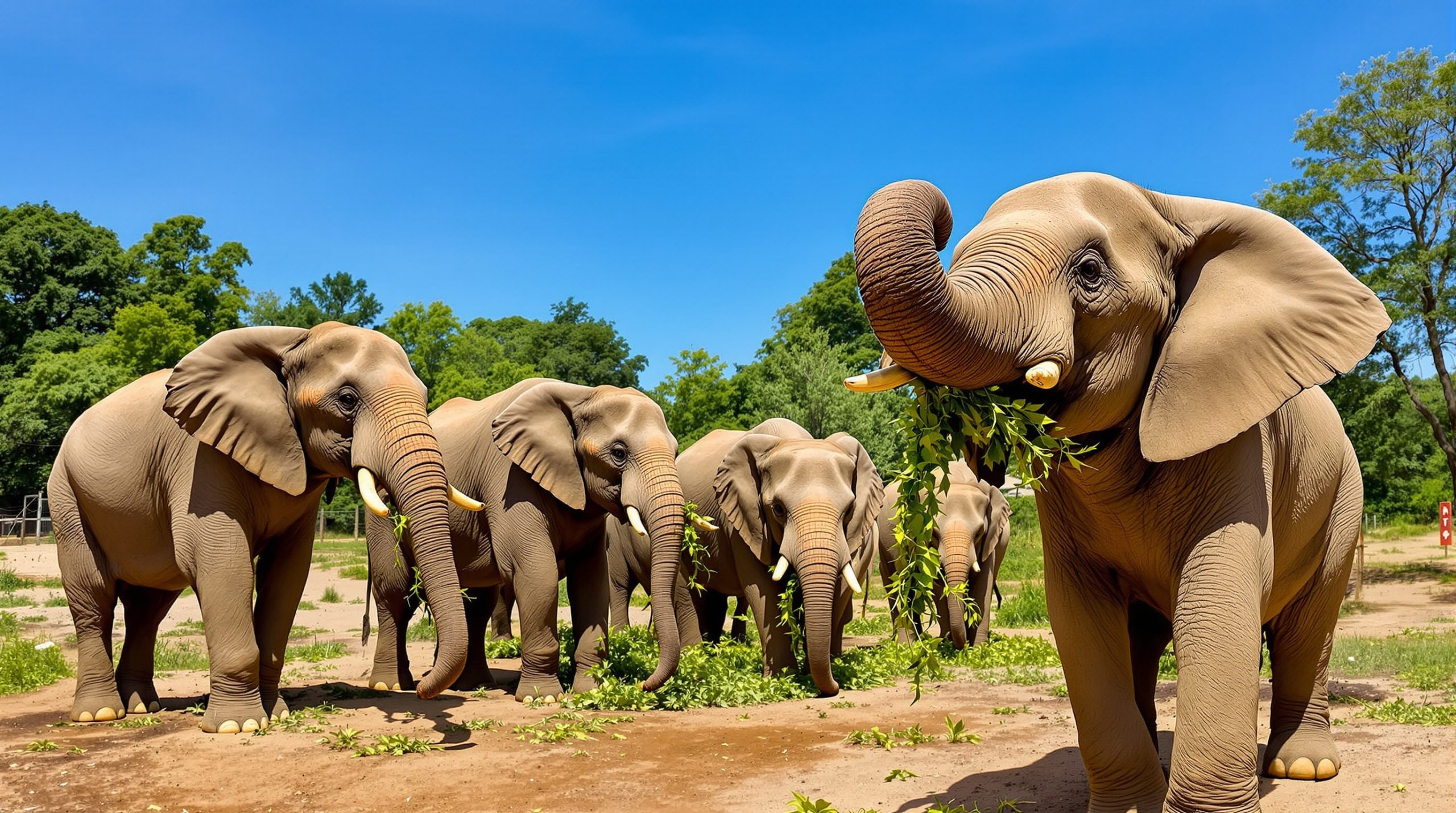 Elephants Branchages Allier