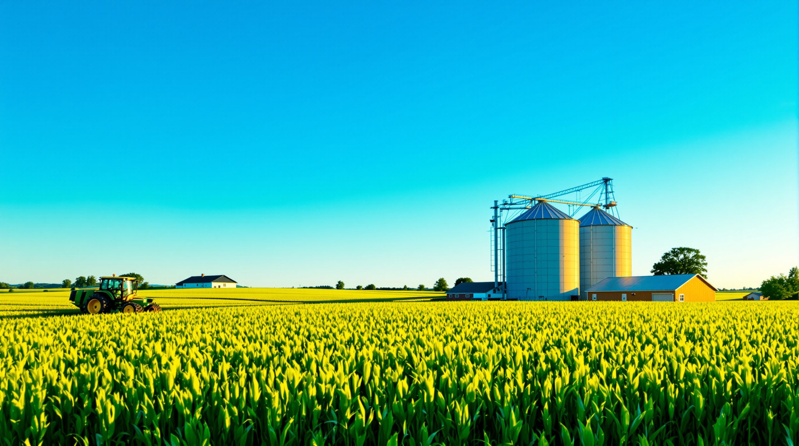 Paysage agricole lumineux