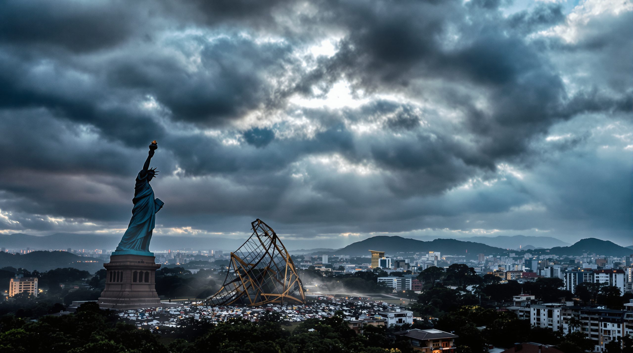 Tempête Statue Effondrée