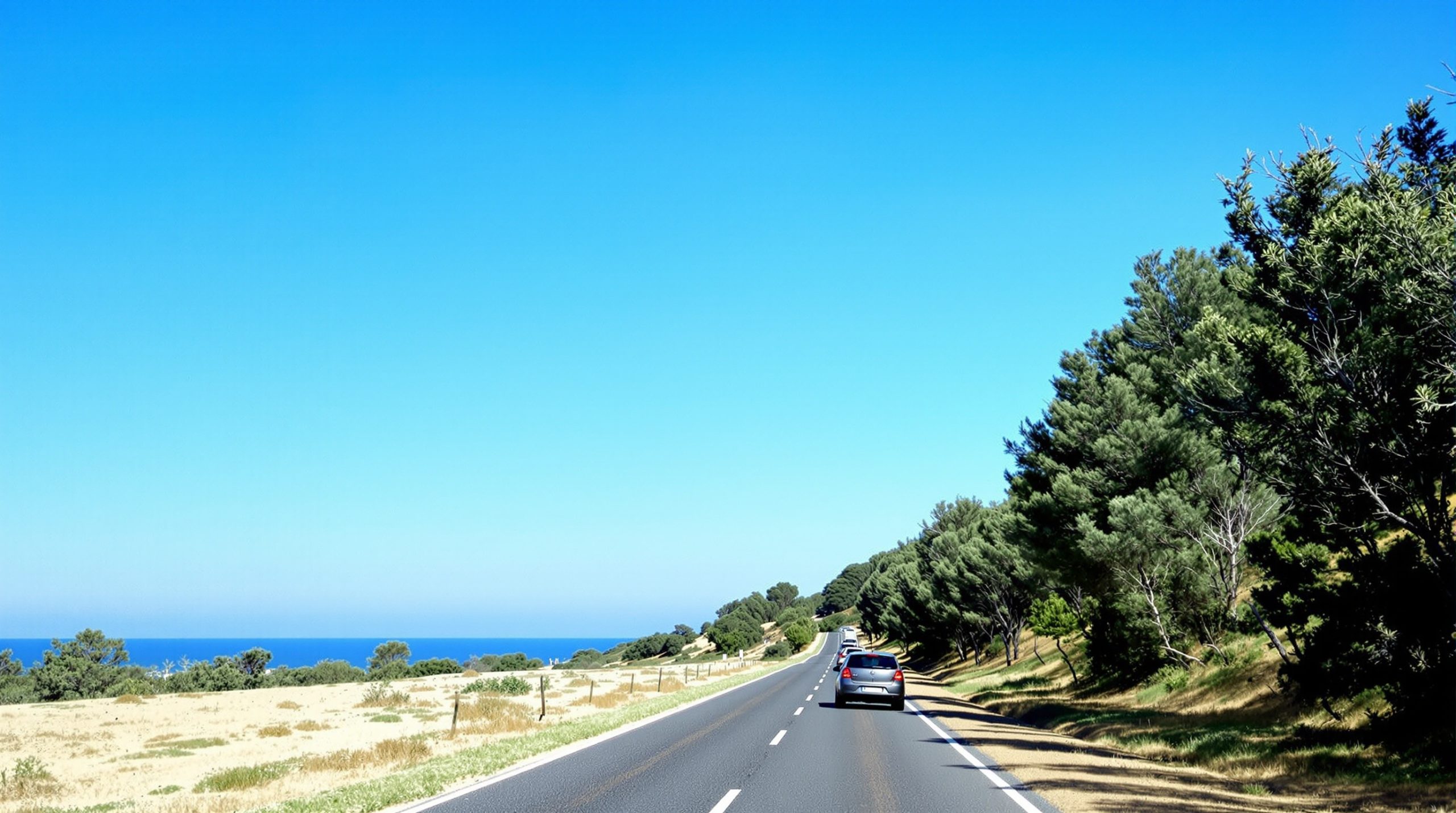 Route entre Espagne et France.