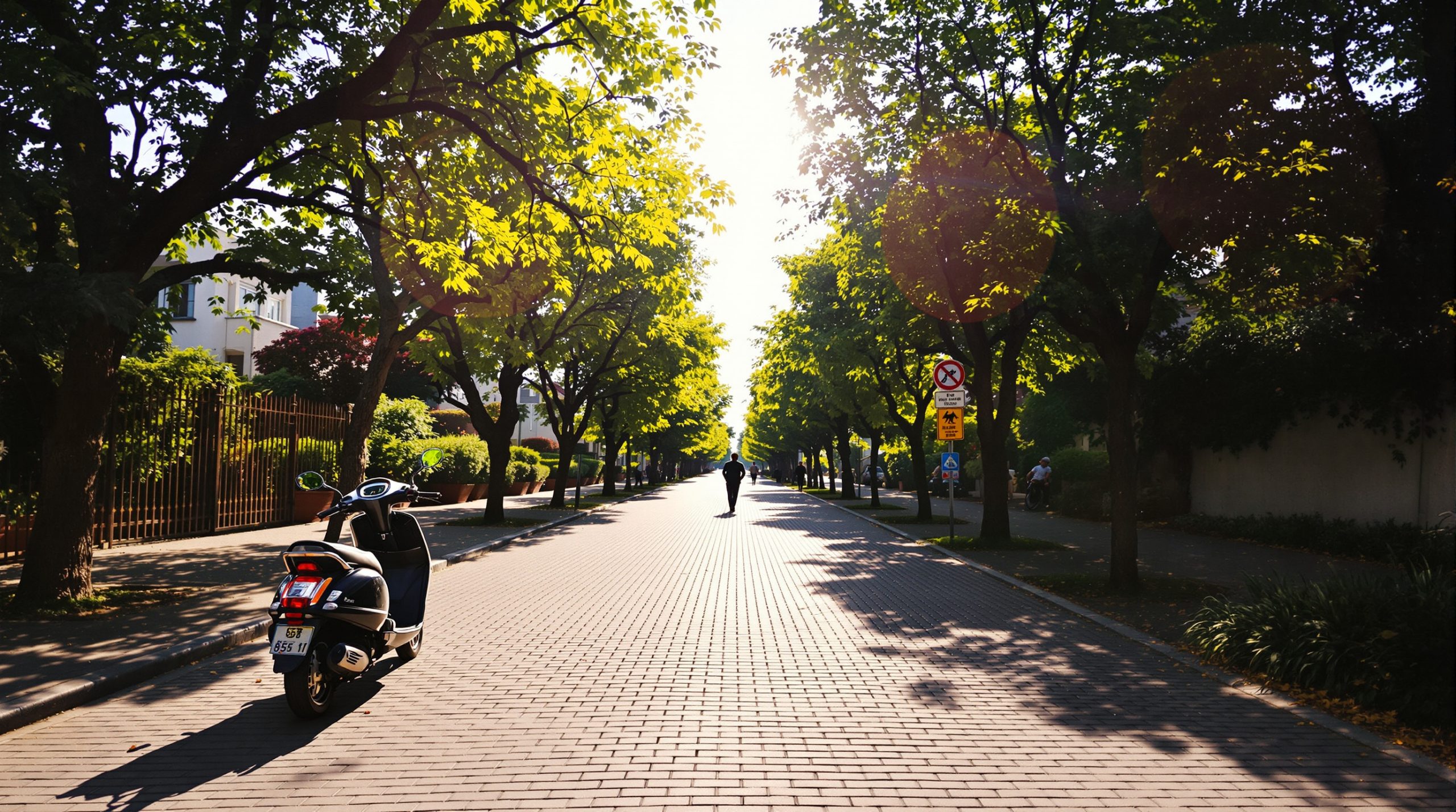 scooter_rue_pavée_sous_sol