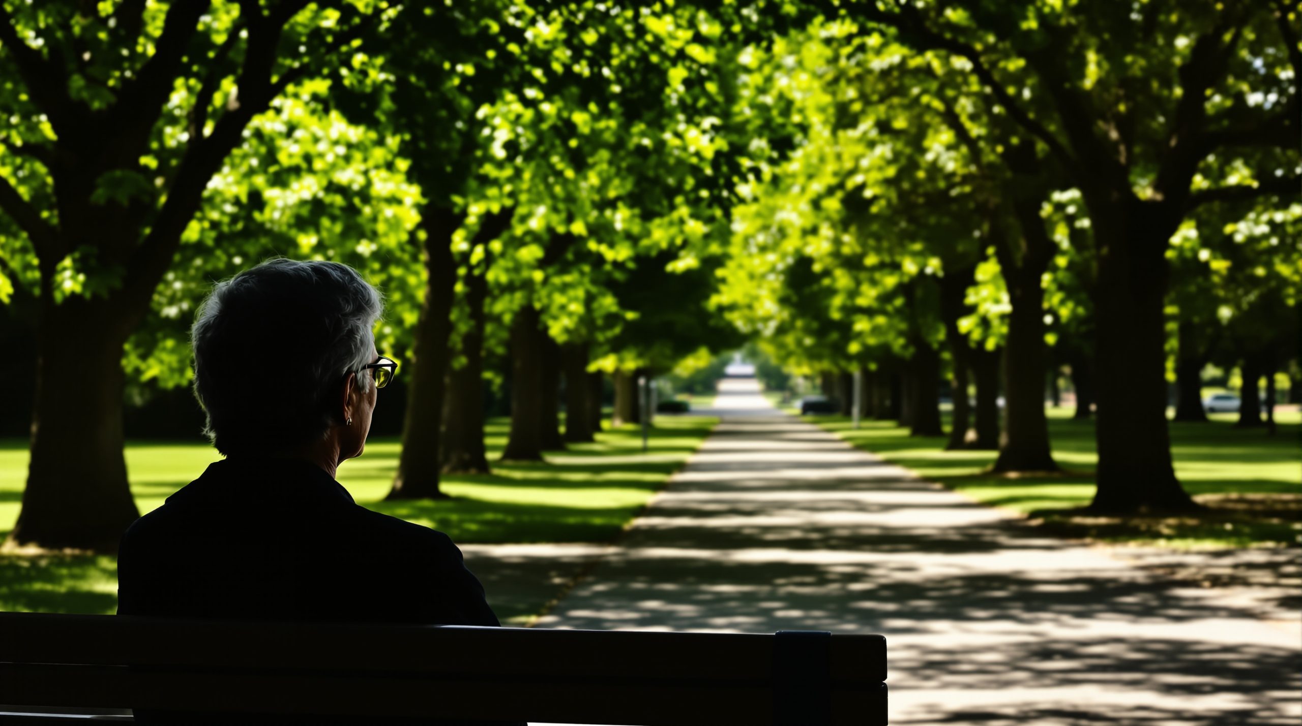 silhouette-elderly-park