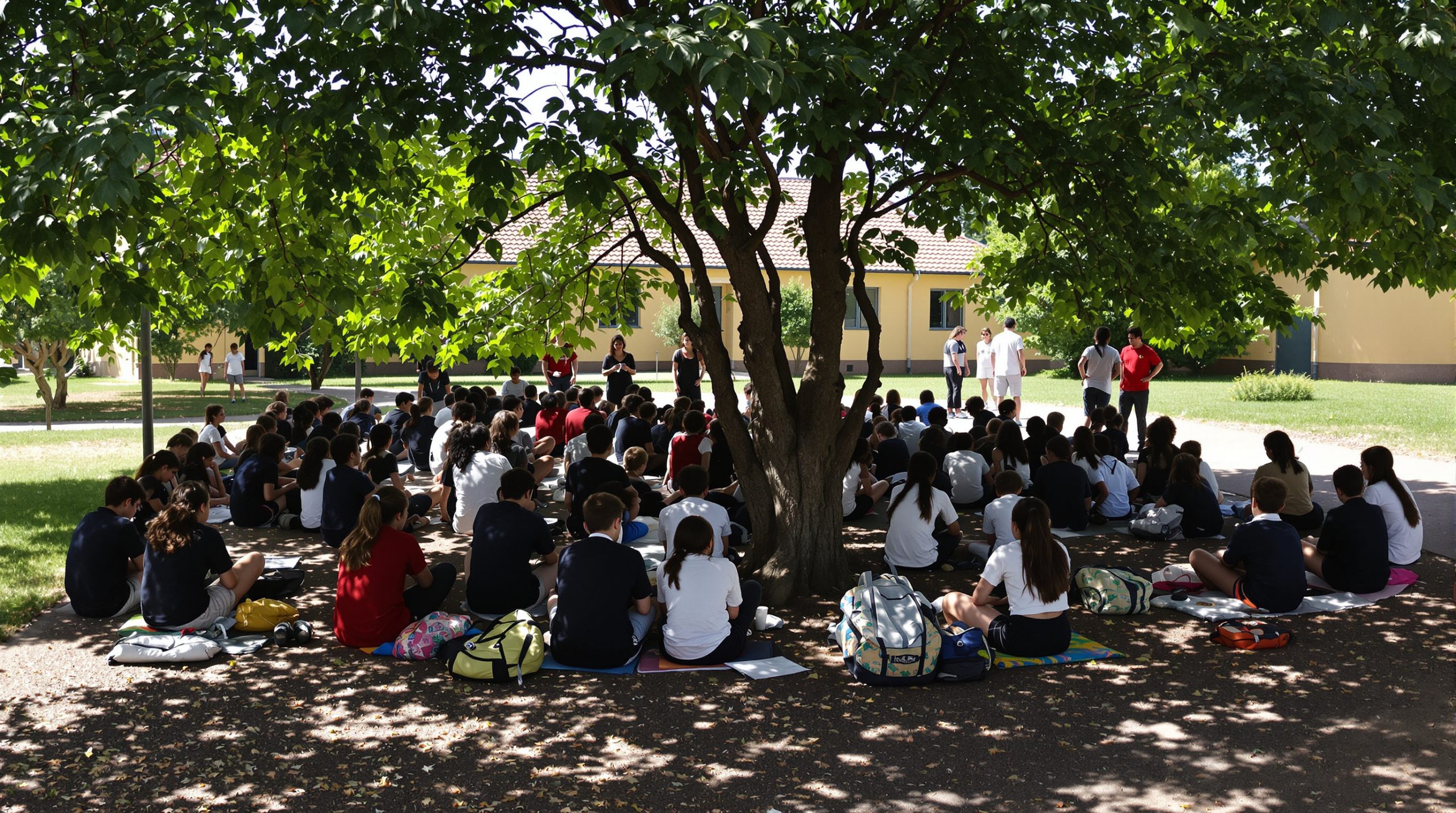 Évacuation scolaire canicule.