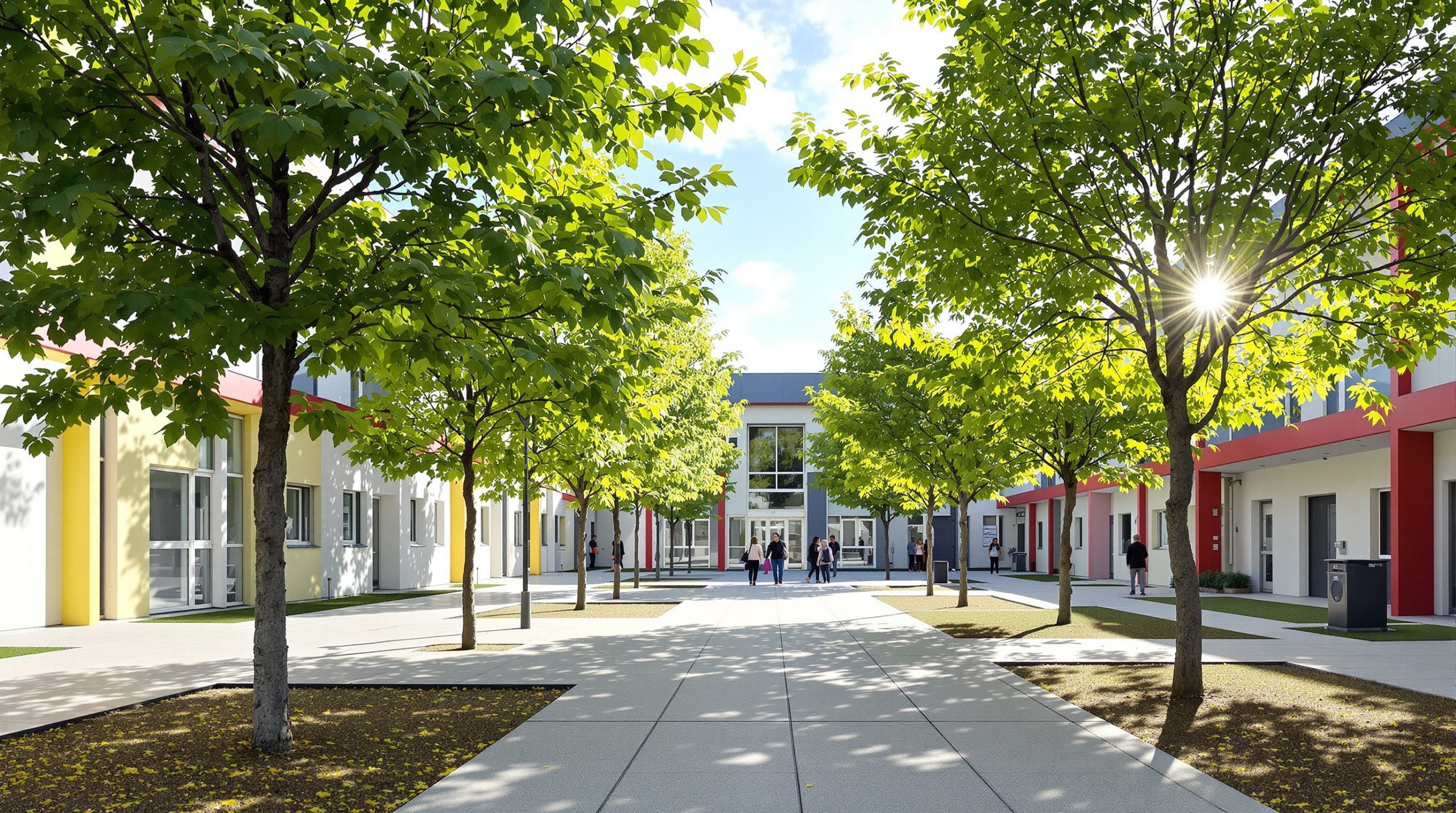 ecole-cour-vide-lumiere