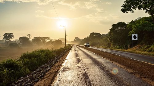 Route_silencieuse_aube_Cameroun.