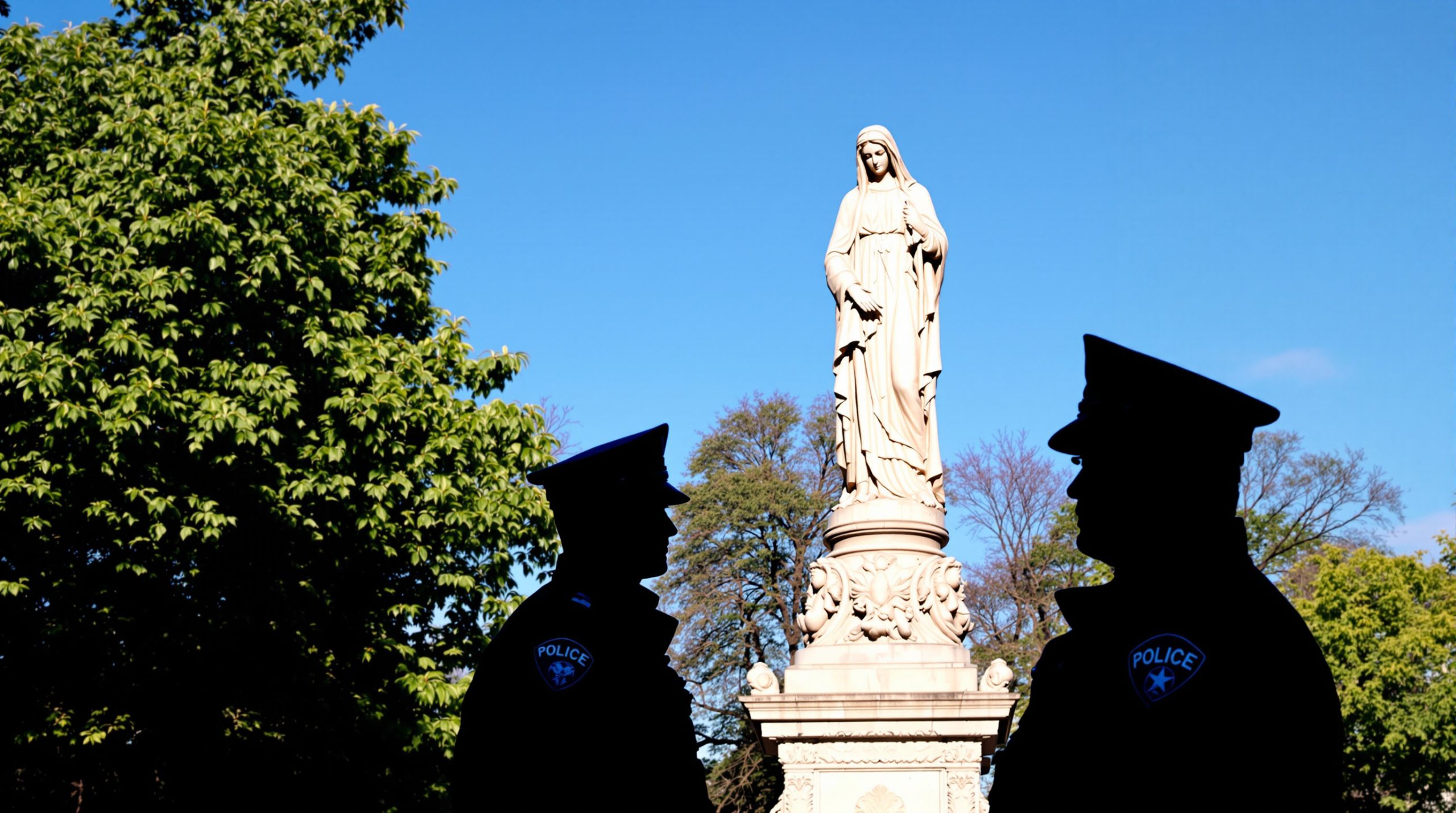 statue_vandalisee_policiers_dos